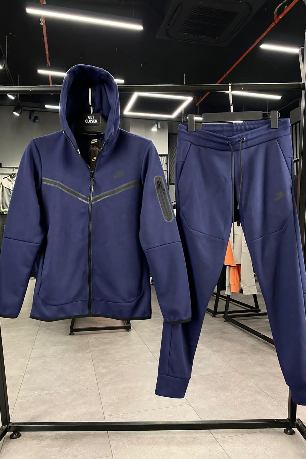 Tech Fleece Tealish Blue Zip Up Hoodie With Joggers image 0