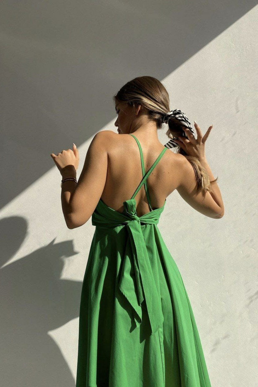 Crisscross Tie Backless Cami Dress image 2