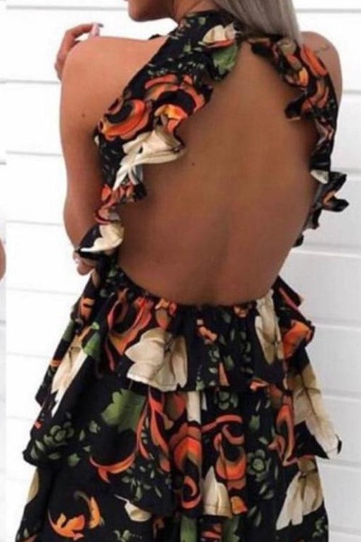 Ruffle Floral Print Dress image 1