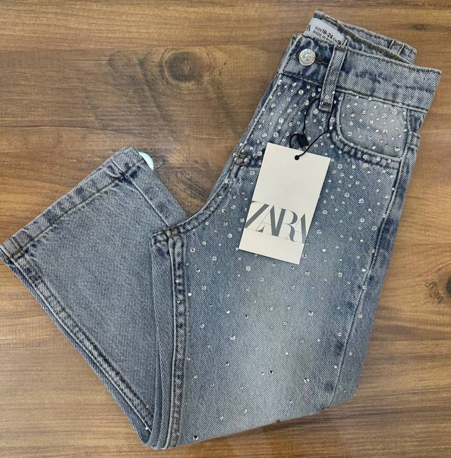 ZARA Rhinestone Kids Jeans