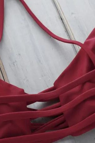 Cherrywood Lace Panel Cami Bikini Set image 1