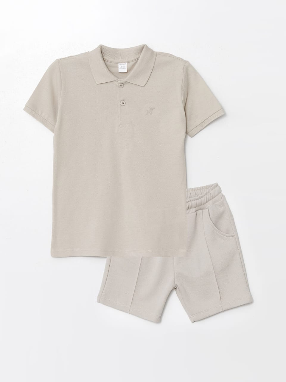 Polo Neck Short Sleeve Embroidered Boys Set - Shorts image 0