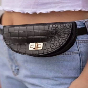 Leather Waist Bag- Black image 0