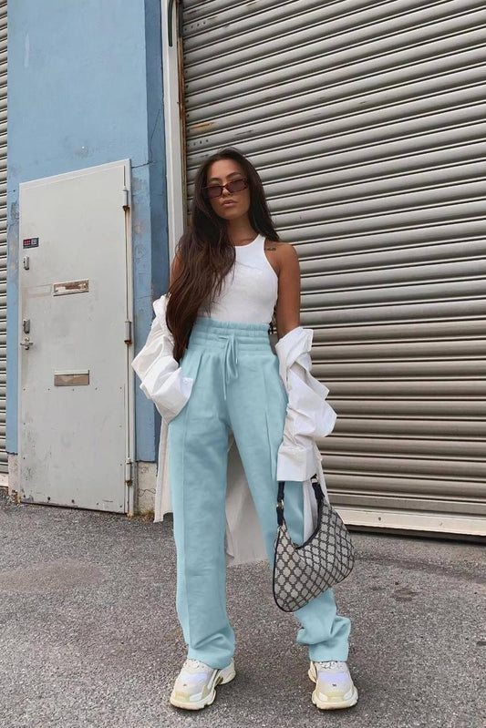 DRAWSTRING SWEATPANTS- BLUE image 0