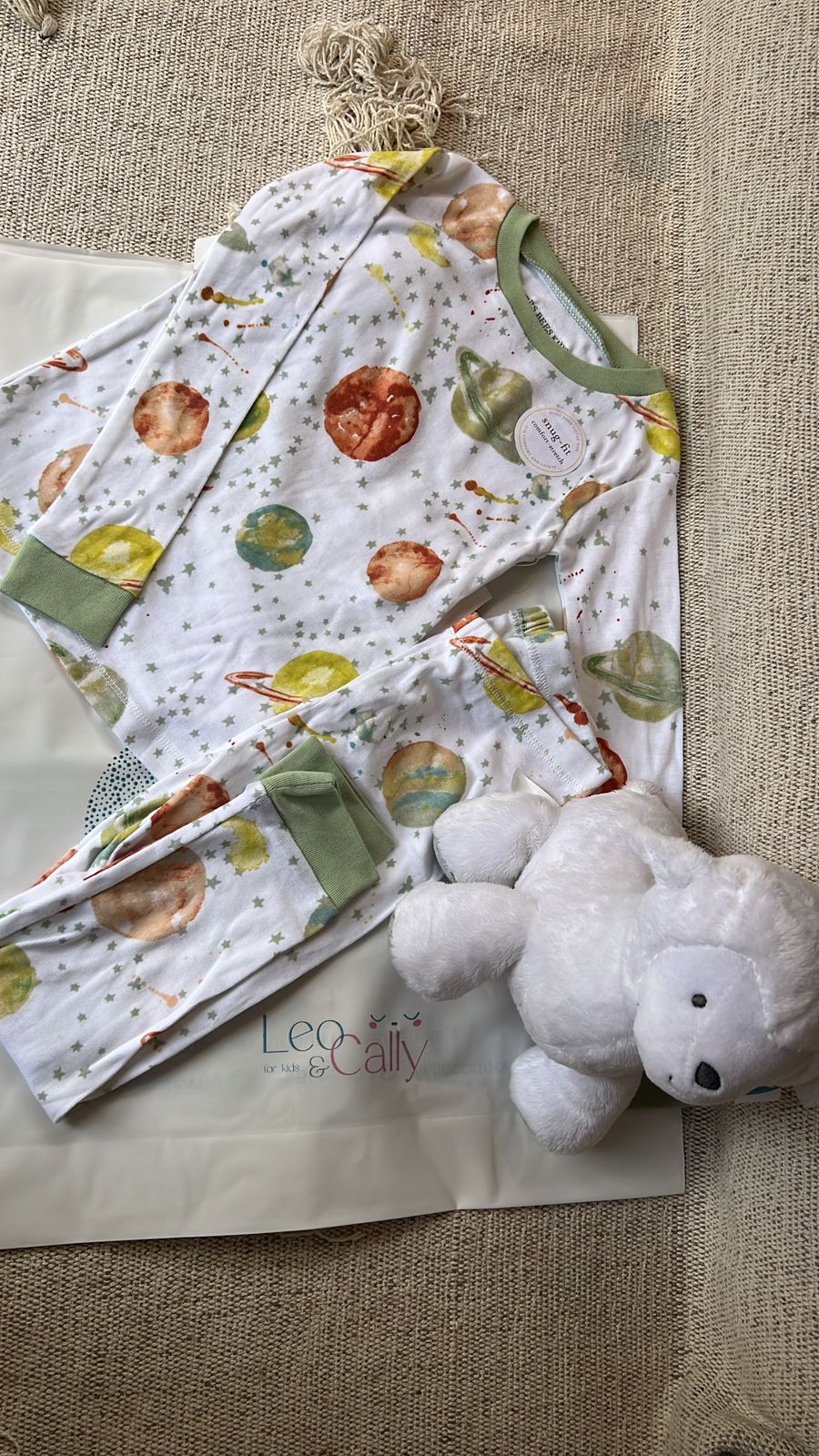 Burt's Bees Boys’ Pajamas, Tee and Pant 2-Piece Pj Set image 0