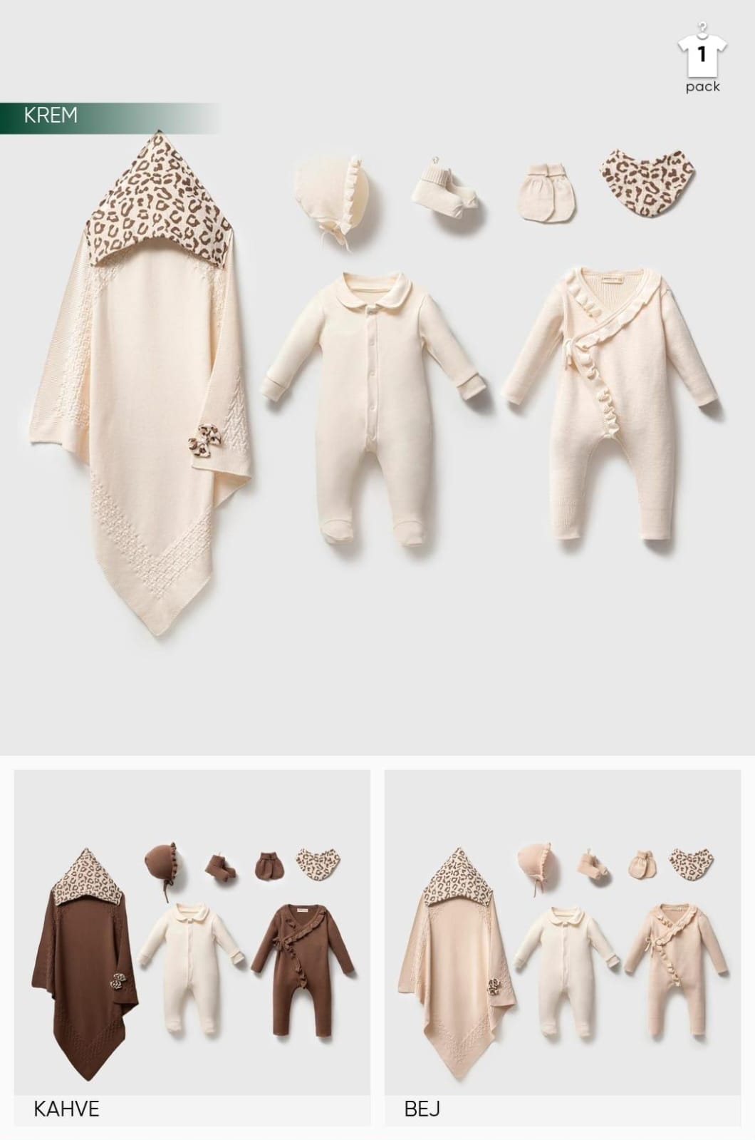 7 Pieces Newborn Hospital Set image 0