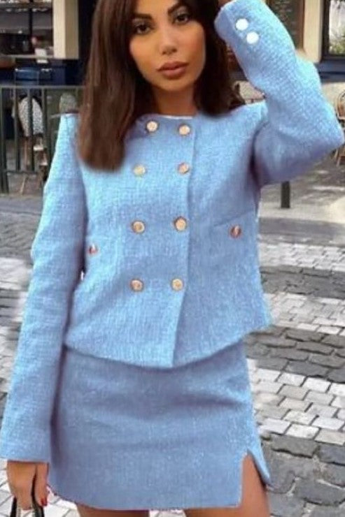 Pair Button Front Tweed Jacket &amp;Skirt image 0