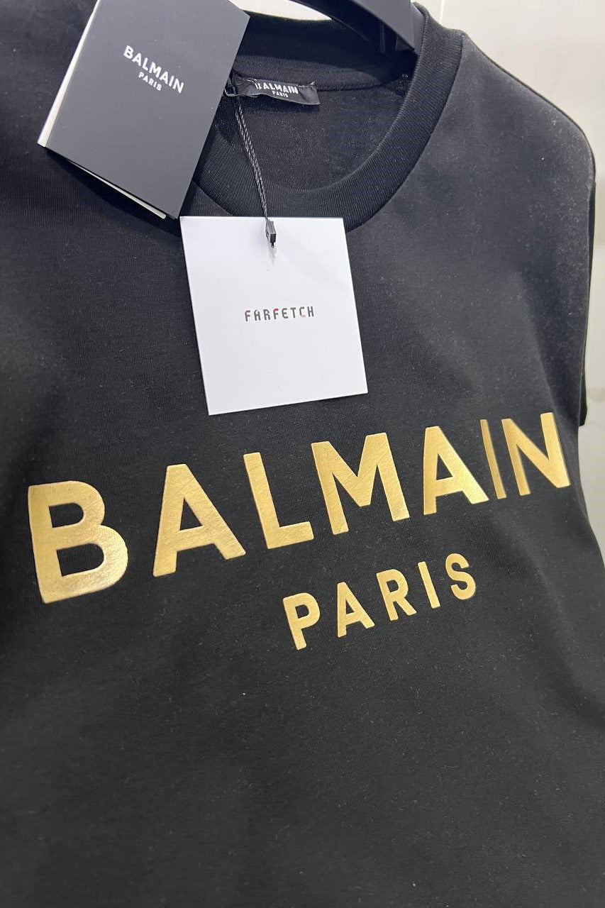 Balmain Paris Black Logo Tshirt image 2