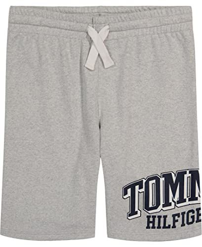 Tommy Hilfiger Boy's Stripe Graphic Knit Varsity Light Grey Shorts image 0