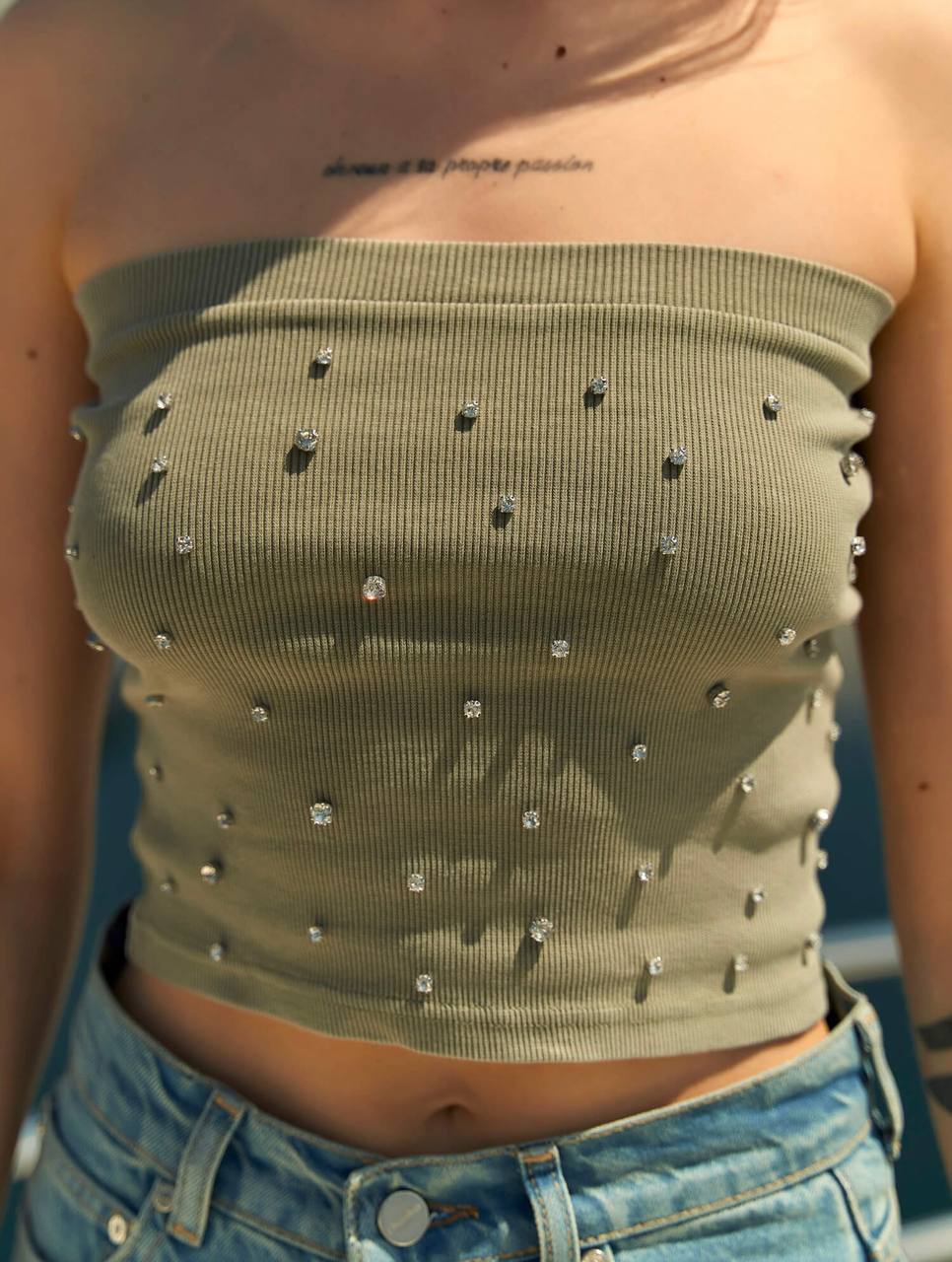 Crop Top with Beads image 3