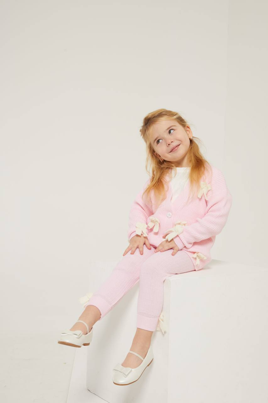 Girls Set 2 to 8 - Pink with bowties image 0