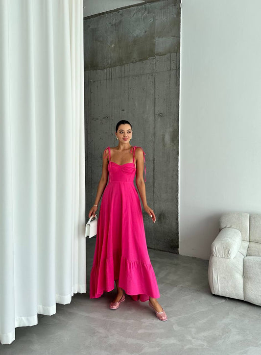 Tie Shoulder Ruffle Dress image 0