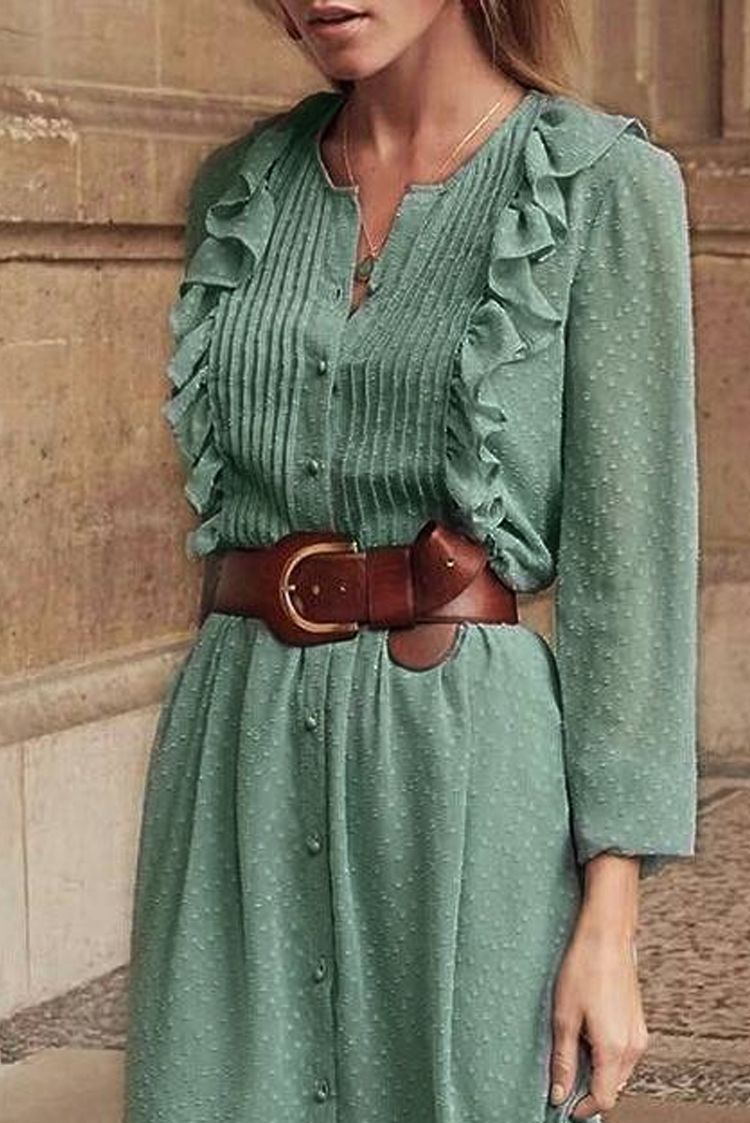 Cora Ruffled Midi Dress image 1