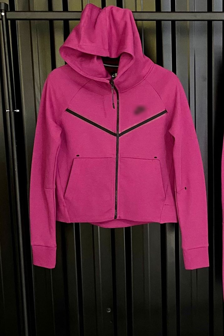Tech Fleece Fuchsia Zip Up Hoodie With Joggers image 1