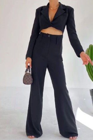 Twist Collar Waist Cut Out Jumpsuit image 0