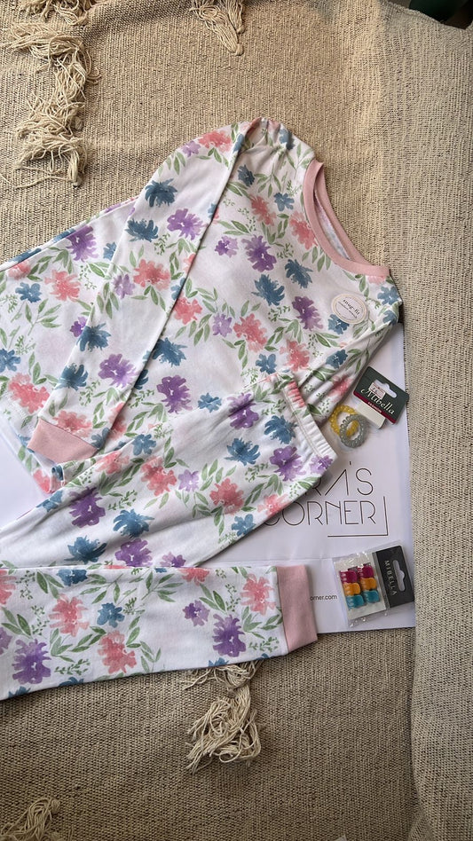 Burt's Bees Baby B Girls' Pajamas, Tee and Pant 2-Piece Set image 0