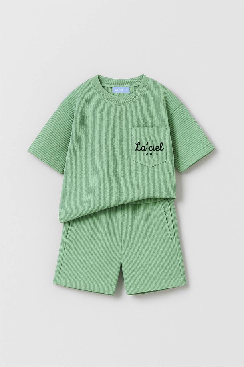 Monochrome Boys set - Shorts and Half Sleeves shirt image 0