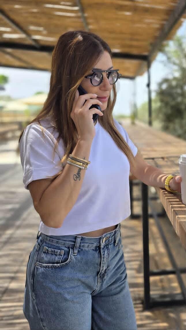 Solid White Crop T-shirt Basics image 2