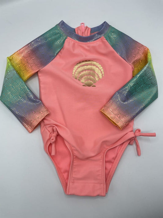 Toddler Girls' Long Sleeve One Piece Rash Guard image 0