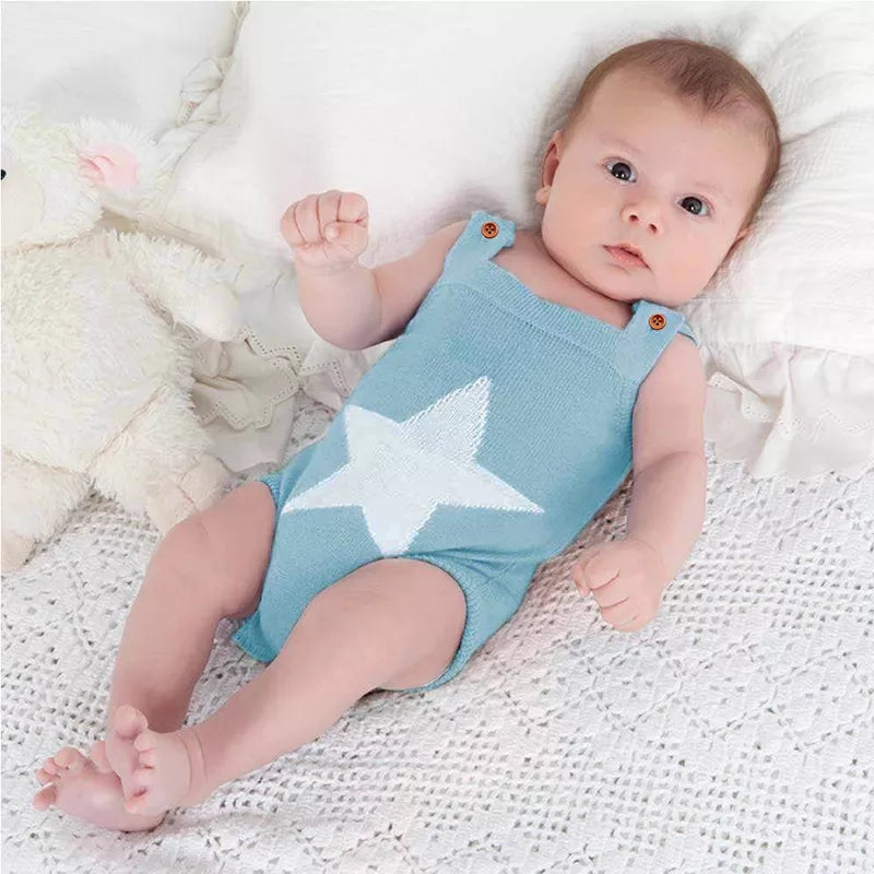 Star Crohet Bodysuit- Blue image 1