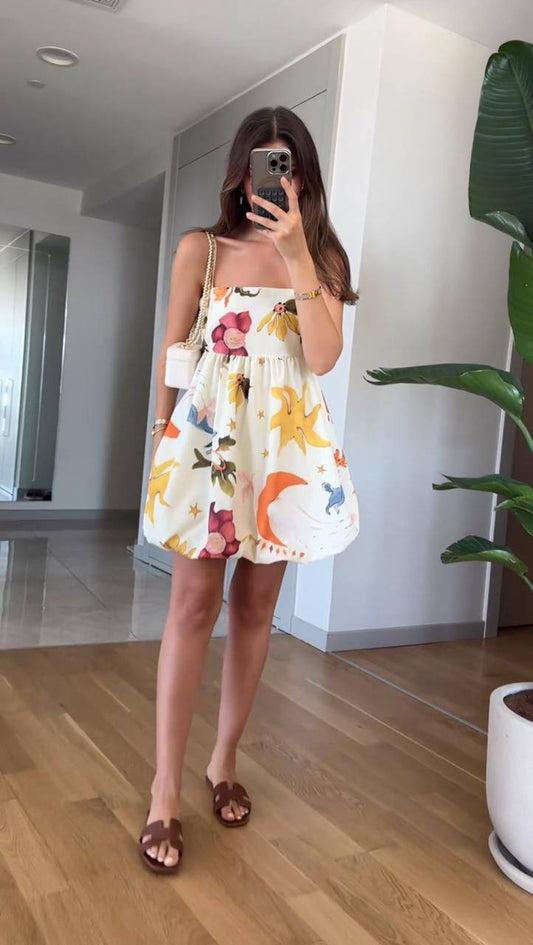 Fluffy Printed Dress image 0