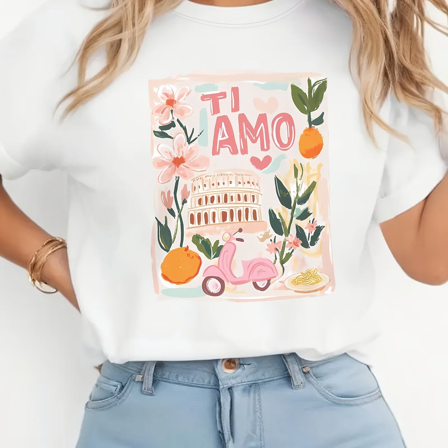 Painted Italian Love Ti Amo T-shirt image 0