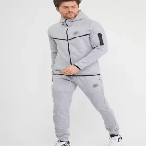 Tech Fleece Grey Zip Up Hoodie With Joggers image 0