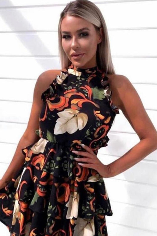 Ruffle Floral Print Dress image 0