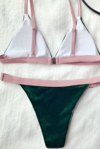 Velvet Tiny Thong Bikini Set image 2