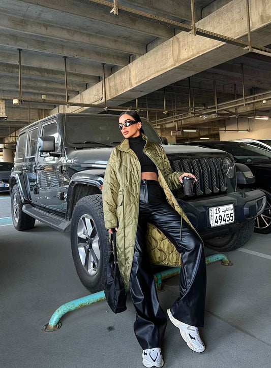 LONG STRAIGHT CUT PUFFER JACKET image 0