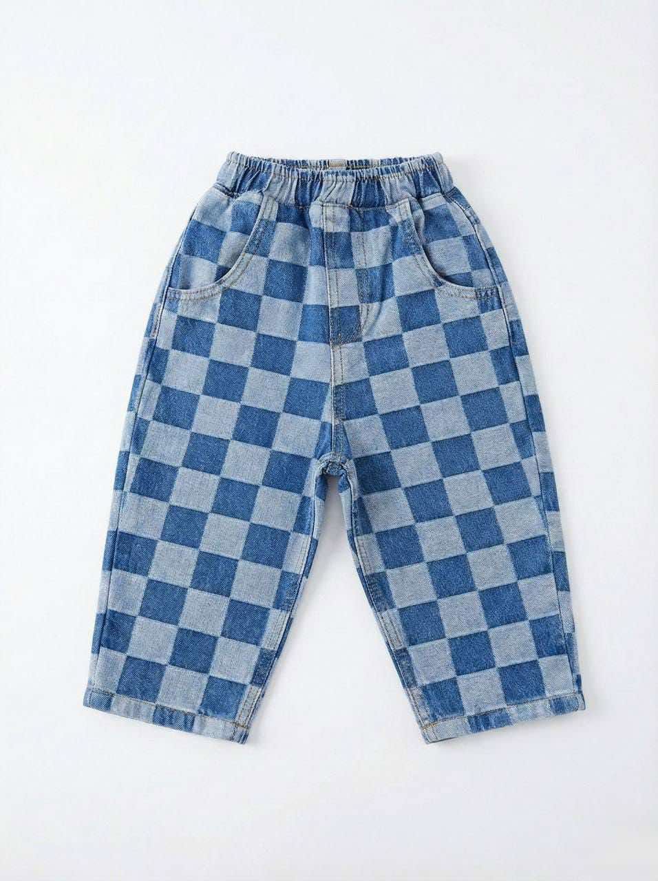 Kids' Checkerboard Denim Jeans