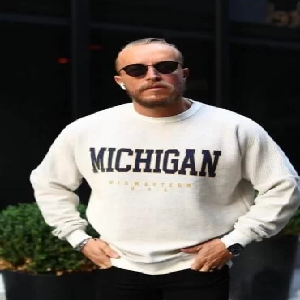"MICHIGAN" Ecru White Sweatshirt image 0