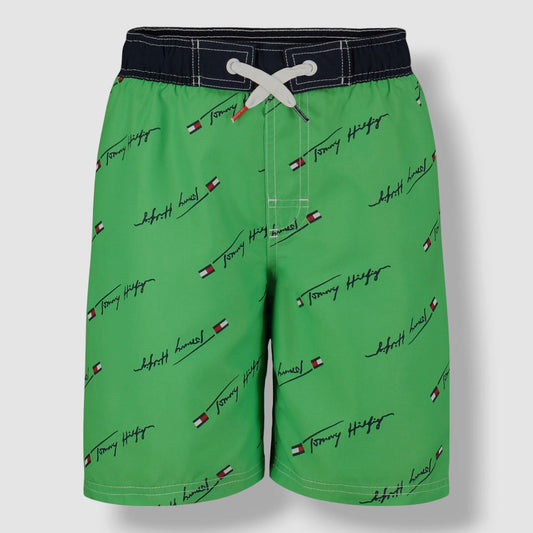 Tommy Hilfiger Boys Swim Tommy Hilfiger Logo Script Swim Trunks image 0