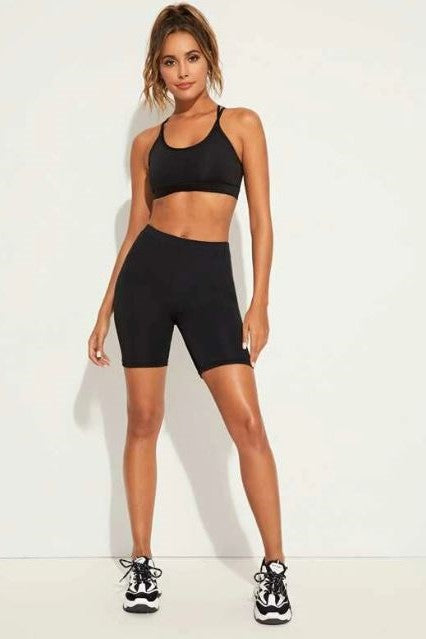 Skinny Sports Biker Shorts image 1