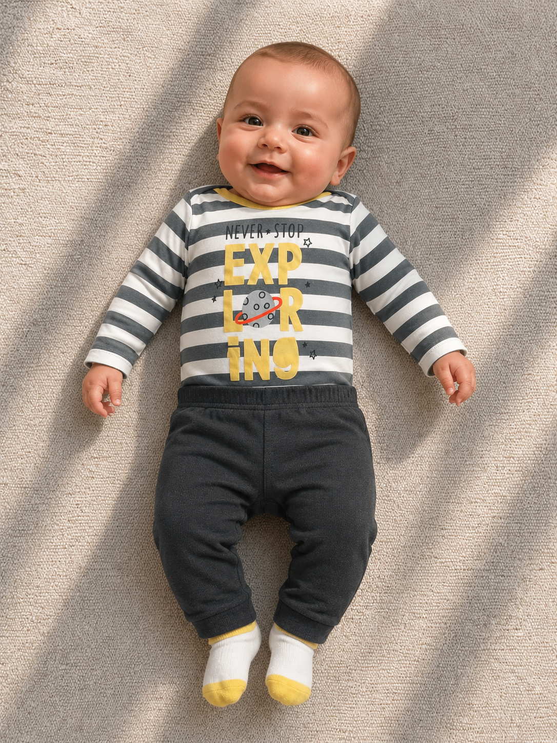 Baby Boy Set - body + pants + socks