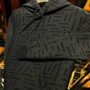 Armani Exchange Black Hooded Sweatshirt image 0