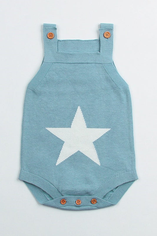 Star Crohet Bodysuit- Blue image 0