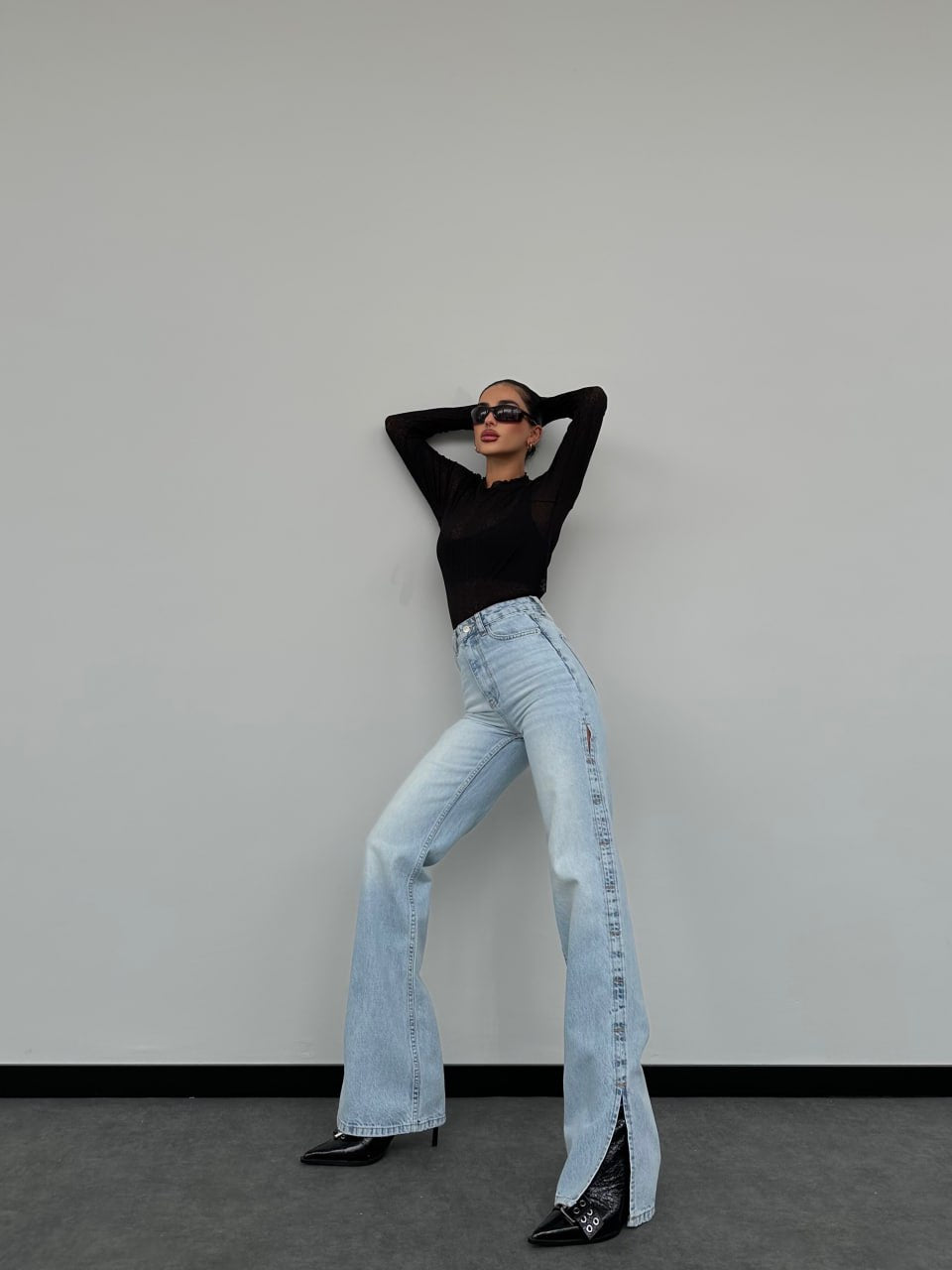 Light Denim Jeans - Side holes image 0