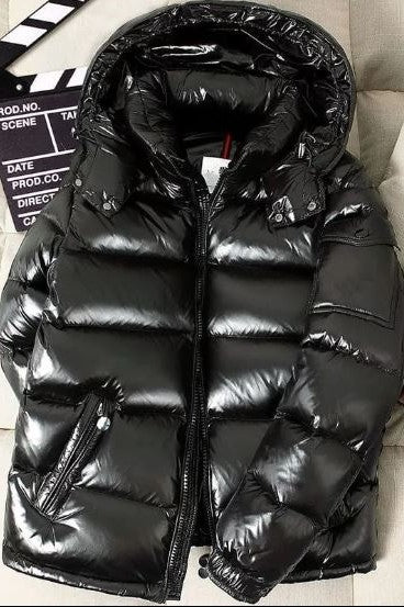 Moncler Hooded Zipper Puffer Glossy Jacket image 1