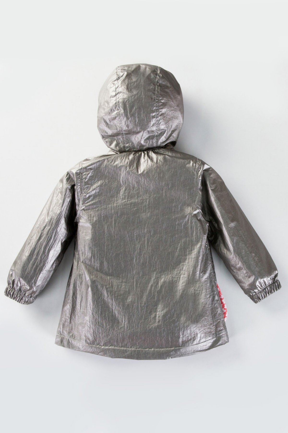 Title: 1-5 Years Old Cat Flower Repellent Girl Raincoat - Smoke image 2