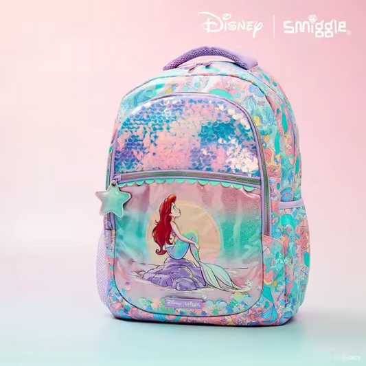 Smiggle Disney Mermaid print sequin backpack 42cm