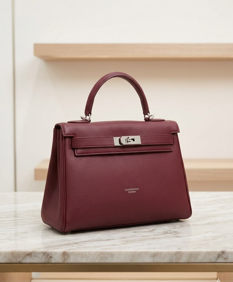 Burgundy Leather Timeless Bag