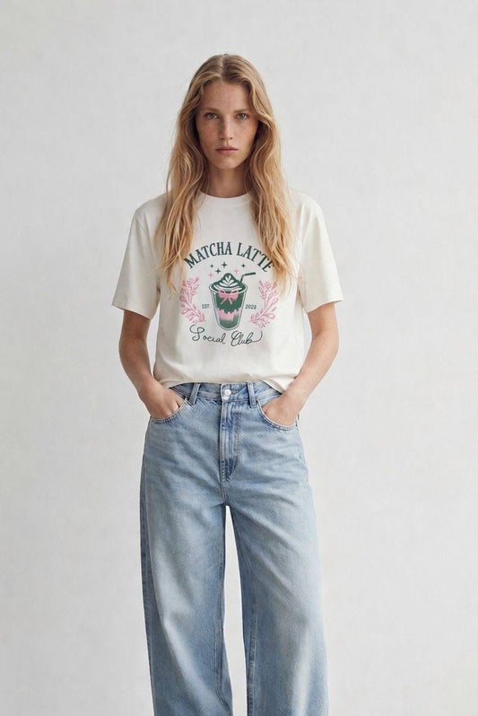 Women's "Matcha Latte Social Club"Graphic T-shirt