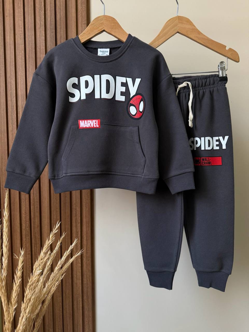 "Spidy" Dark Gray Boys Set