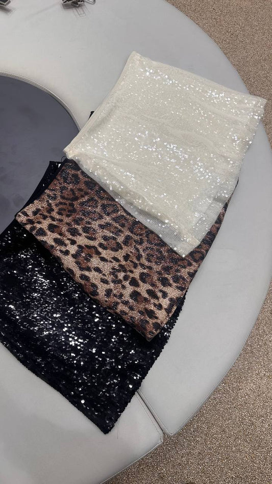 Sequined Mini Skirt with shorts under - Clubwear