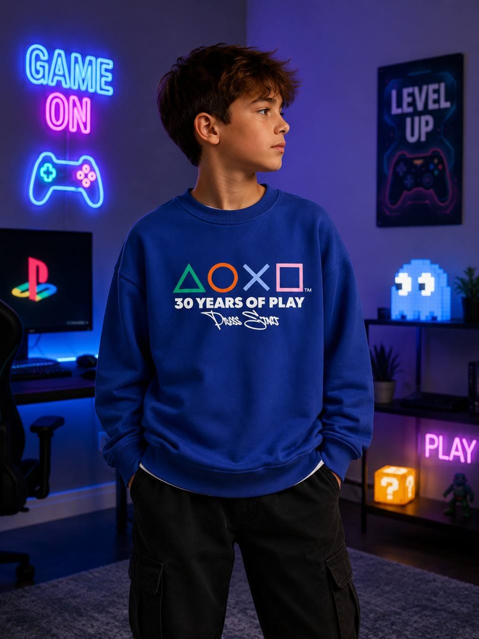 PlayStation 30 Years of Play Boys Graphic Sweatshirt