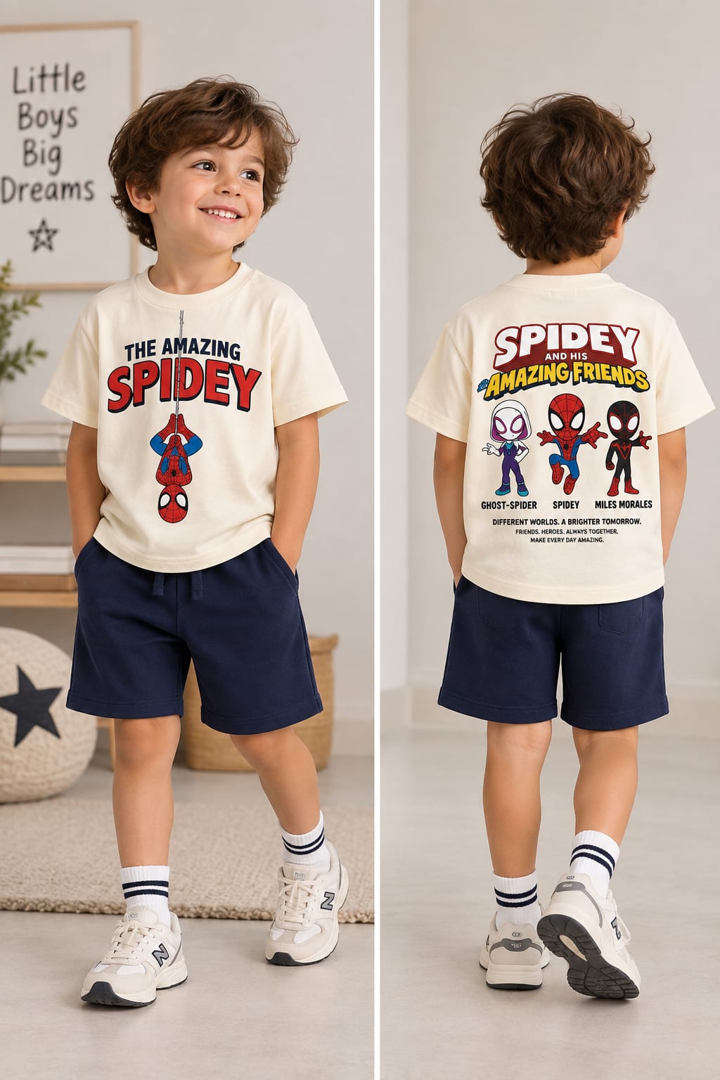 Kids Spidey & His Amazing Friends T-Shirt & Shorts Set