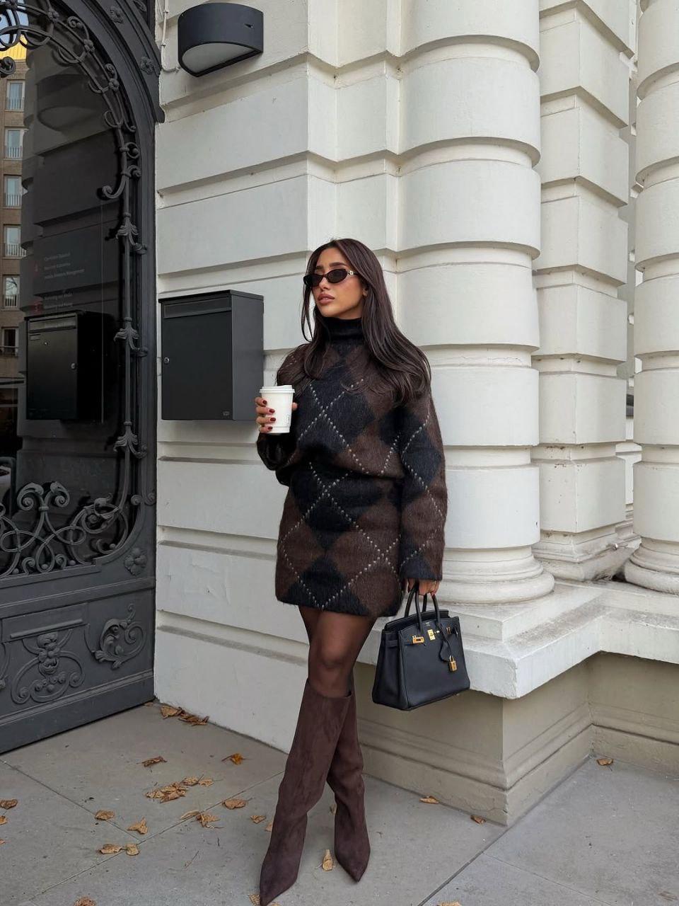 Fleece Women's Set - Skirt and Sweater