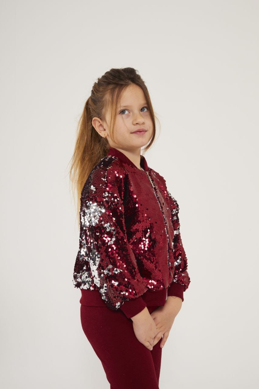 Sequined blazer Set with Wide leg pants - Girls