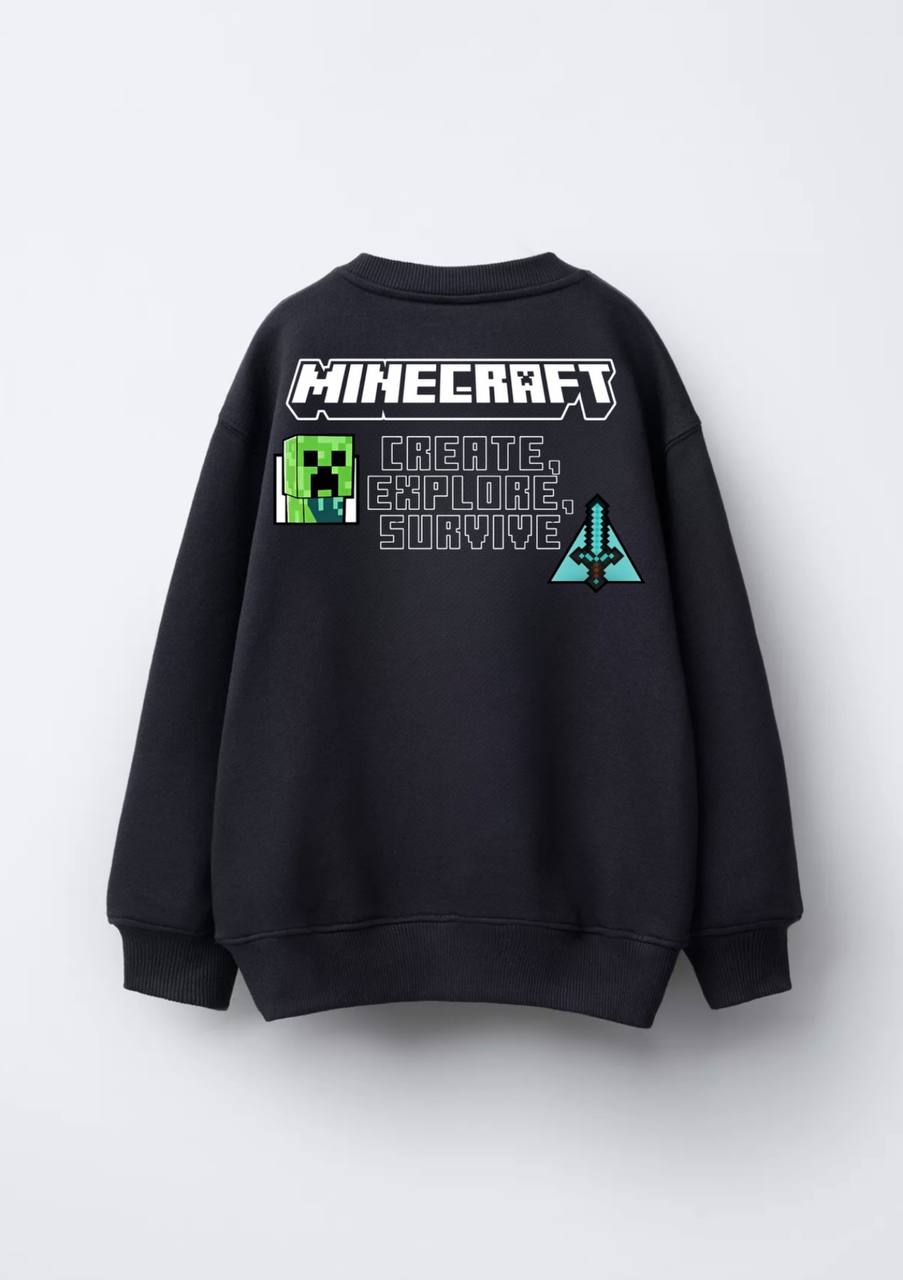 MINECRAFT Sweatshirt for Boys - Cotton 3 thread